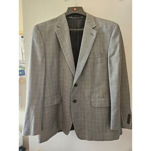 Lauren Ralph Lauren Blazer Sport Coat Plaid Two Button Gray Mens 44S